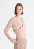 Paisie Button Knitted Wrap Top in Pink